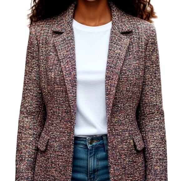 Sag Harbor Petite Multicolor Tweed Blazer Jacket – Size 6P - Picture 1 of 9